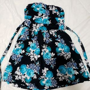 Strapless baby doll dress